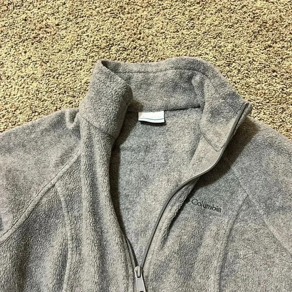 Columbia‎ Womens Fleece Jacket Coat Small Charcoal Gray Full Zip Pockets RN69724 - Picture 5 of 10